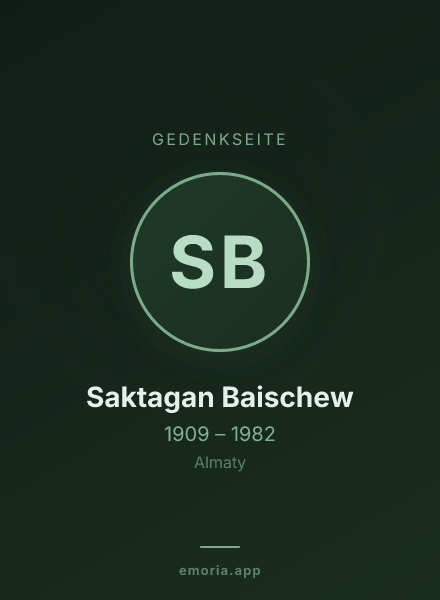 Gedenkportrait von Saktagan Baischew