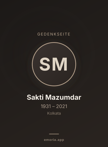 Gedenkportrait von Sakti Mazumdar