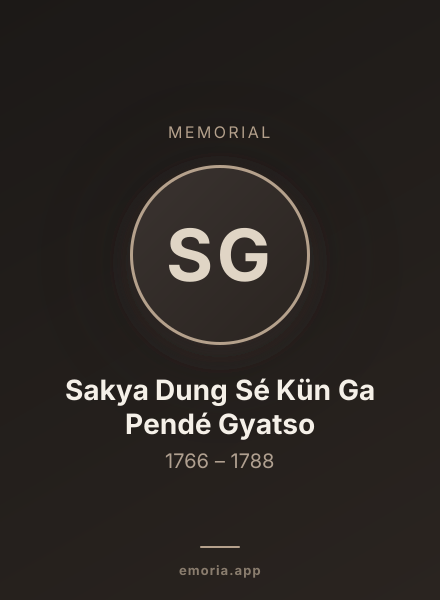 Memorial portrait of Sakya Dung Sé Kün Ga Pendé Gyatso