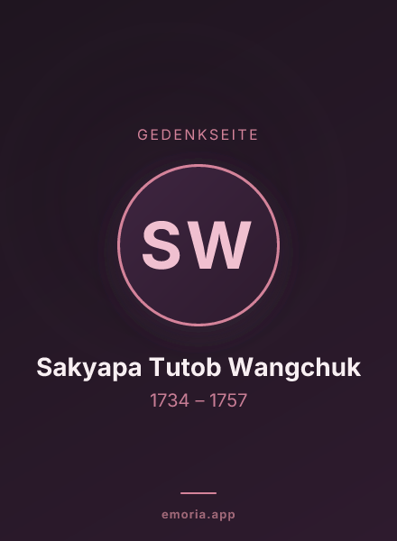 Gedenkportrait von Sakyapa Tutob Wangchuk