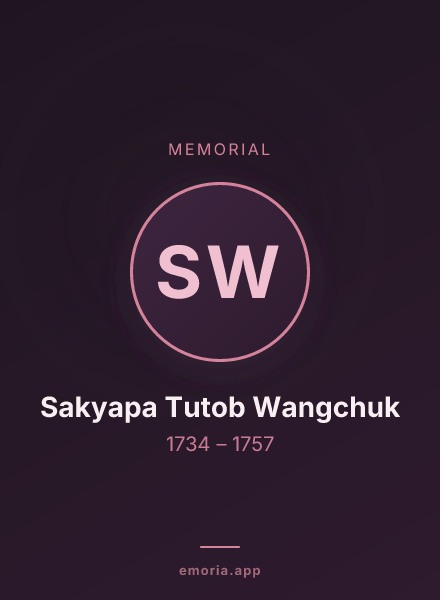 Memorial portrait of Sakyapa Tutob Wangchuk
