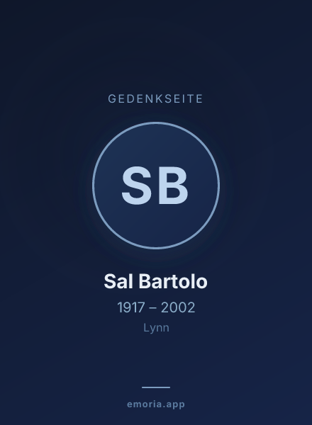 Gedenkportrait von Sal Bartolo