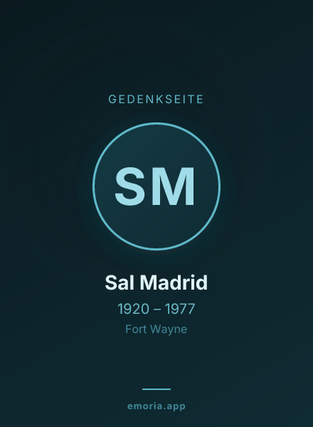 Gedenkportrait von Sal Madrid