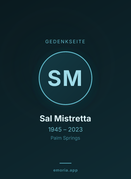 Gedenkportrait von Sal Mistretta