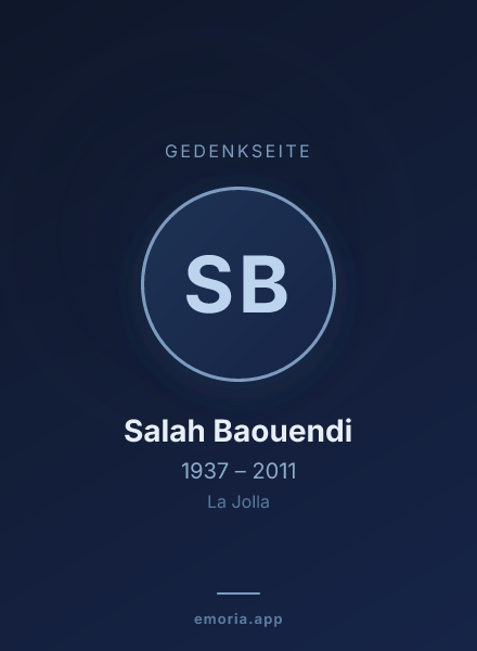 Gedenkportrait von Salah Baouendi