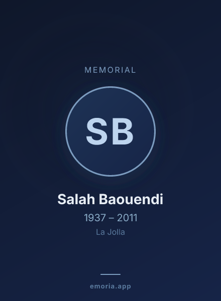 Memorial portrait of Salah Baouendi