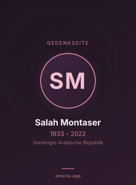 Gedenkportrait von Salah Montaser