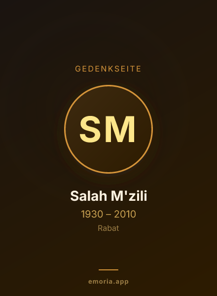 Gedenkportrait von Salah M'zili