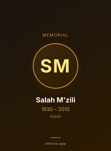 Memorial portrait of Salah M'zili