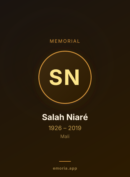 Memorial portrait of Salah Niaré