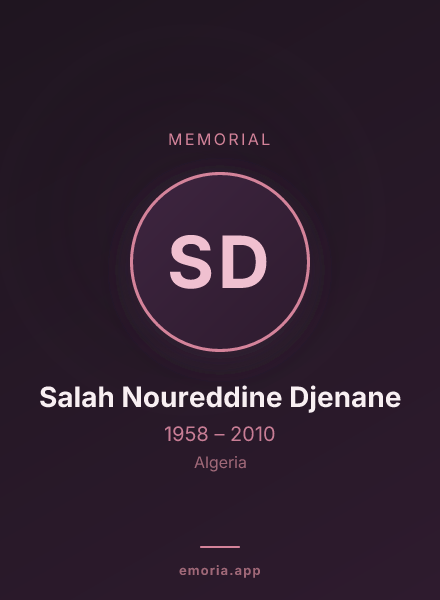 Memorial portrait of Salah Noureddine Djenane