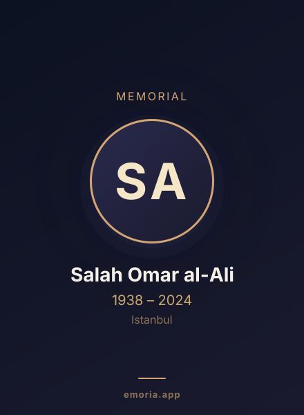 Memorial portrait of Salah Omar al-Ali