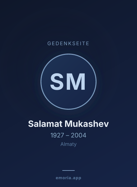 Gedenkportrait von Salamat Mukashev