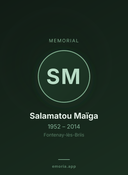 Memorial portrait of Salamatou Maïga