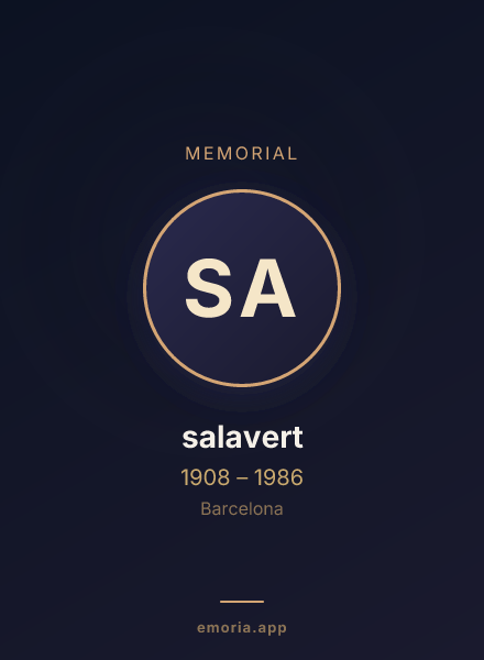 Memorial portrait of salavert