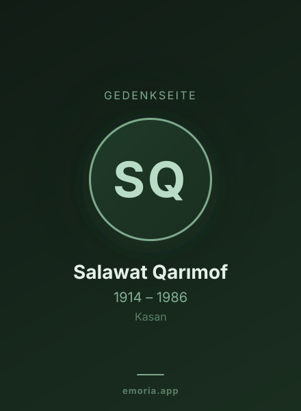 Gedenkportrait von Salawat Qarımof
