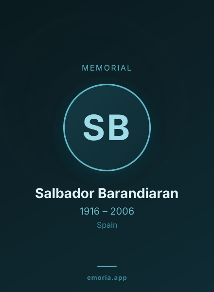 Memorial portrait of Salbador Barandiaran