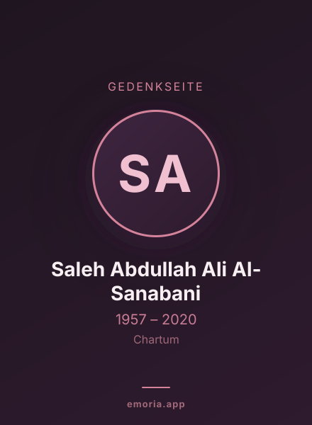 Gedenkportrait von Saleh Abdullah Ali Al-Sanabani