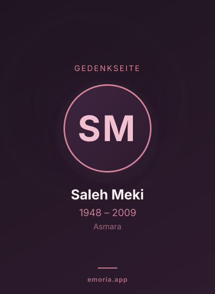 Gedenkportrait von Saleh Meki
