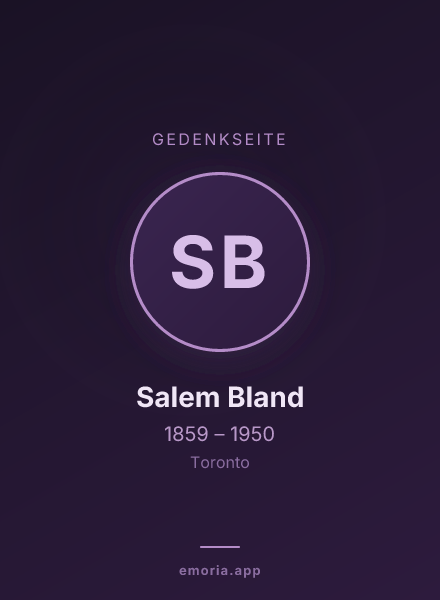 Gedenkportrait von Salem Bland