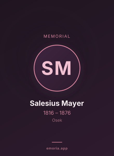 Memorial portrait of Salesius Mayer