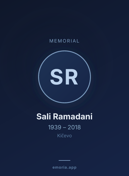 Memorial portrait of Sali Ramadani