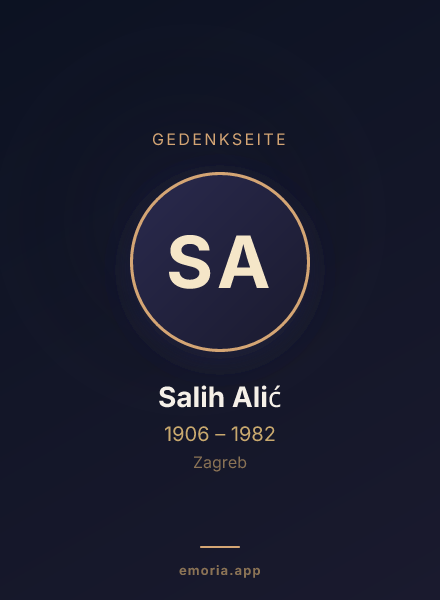 Gedenkportrait von Salih Alić
