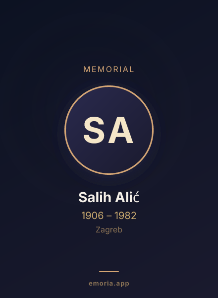 Memorial portrait of Salih Alić