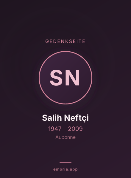Gedenkportrait von Salih Neftçi