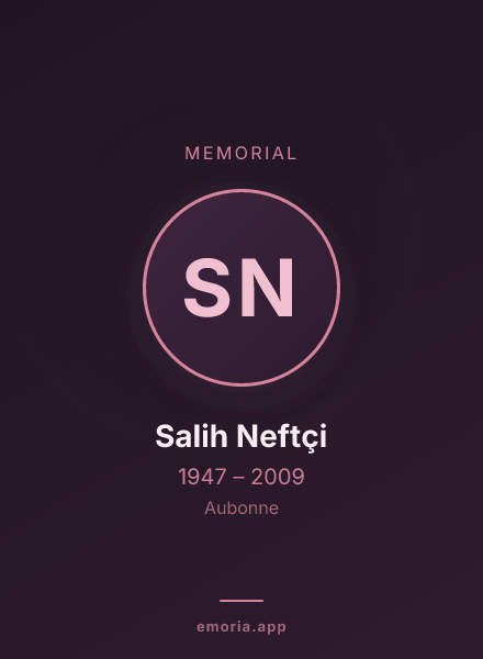 Memorial portrait of Salih Neftçi