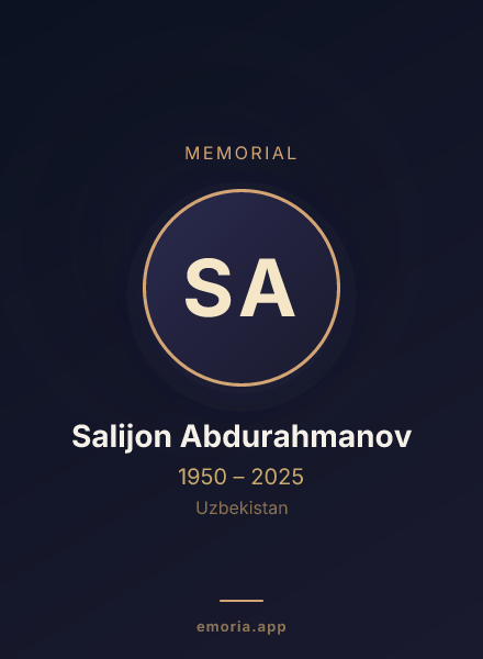 Memorial portrait of Salijon Abdurahmanov
