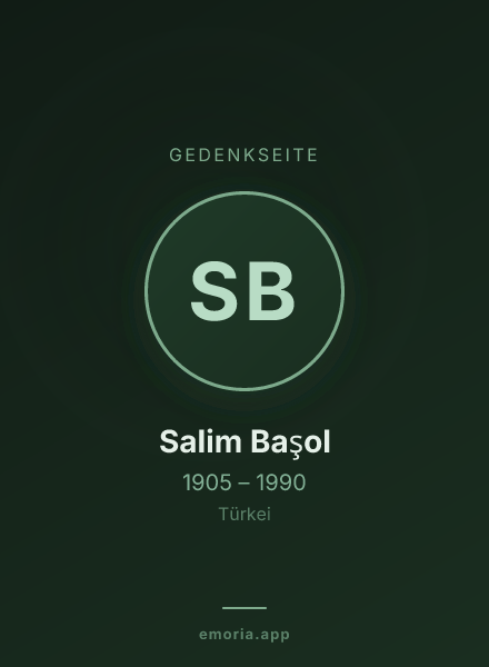 Gedenkportrait von Salim Başol