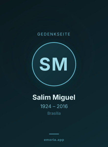 Gedenkportrait von Salim Miguel