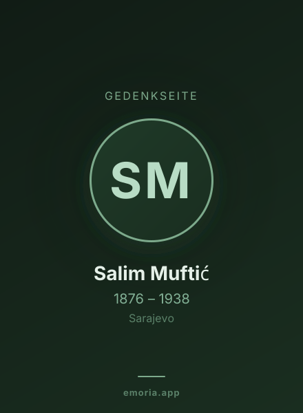 Gedenkportrait von Salim Muftić