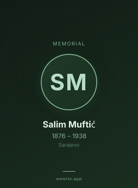 Memorial portrait of Salim Muftić