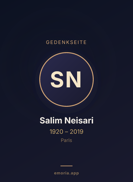 Gedenkportrait von Salim Neisari