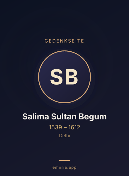 Gedenkportrait von Salima Sultan Begum