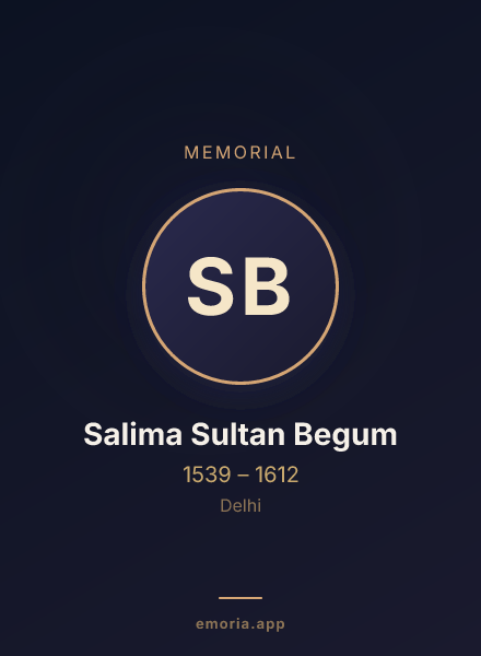 Memorial portrait of Salima Sultan Begum