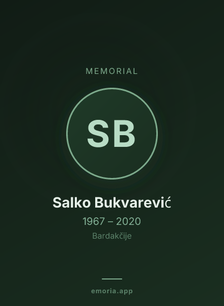 Memorial portrait of Salko Bukvarević