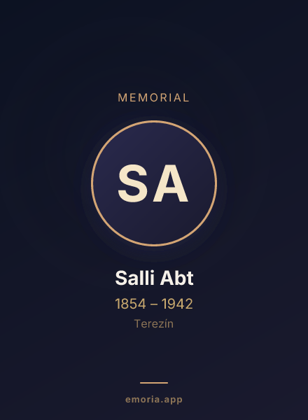 Memorial portrait of Salli Abt