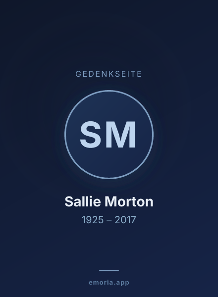 Gedenkportrait von Sallie Morton
