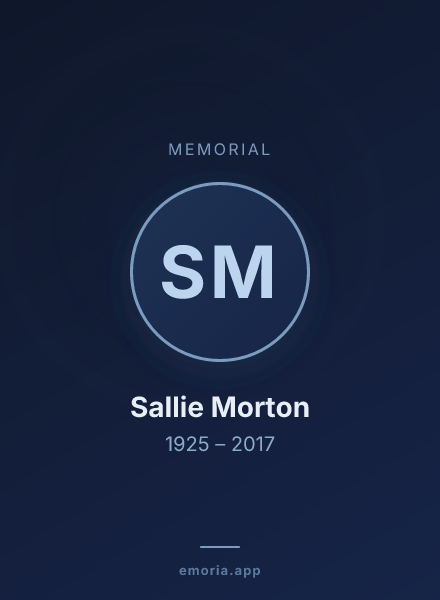 Memorial portrait of Sallie Morton