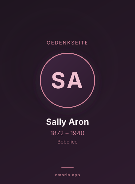 Gedenkportrait von Sally Aron