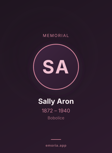 Memorial portrait of Sally Aron