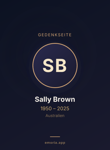 Gedenkportrait von Sally Brown