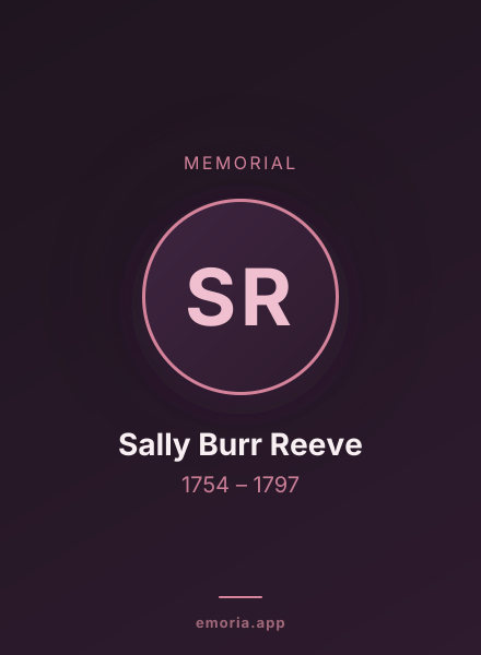 Memorial portrait of Sally Burr Reeve