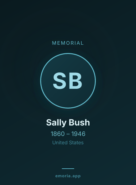 Memorial portrait of Sally Bush