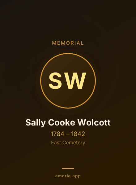 Memorial portrait of Sally Cooke Wolcott