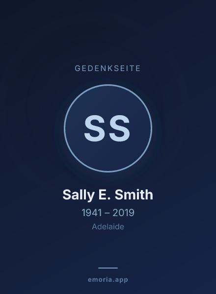 Gedenkportrait von Sally E. Smith
