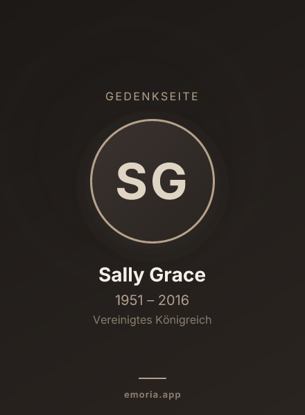 Gedenkportrait von Sally Grace